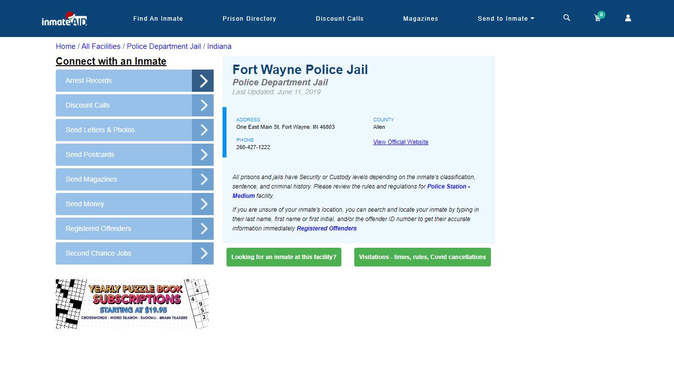 Fort Wayne Police Jail & Inmate Search - Fort Wayne, IN